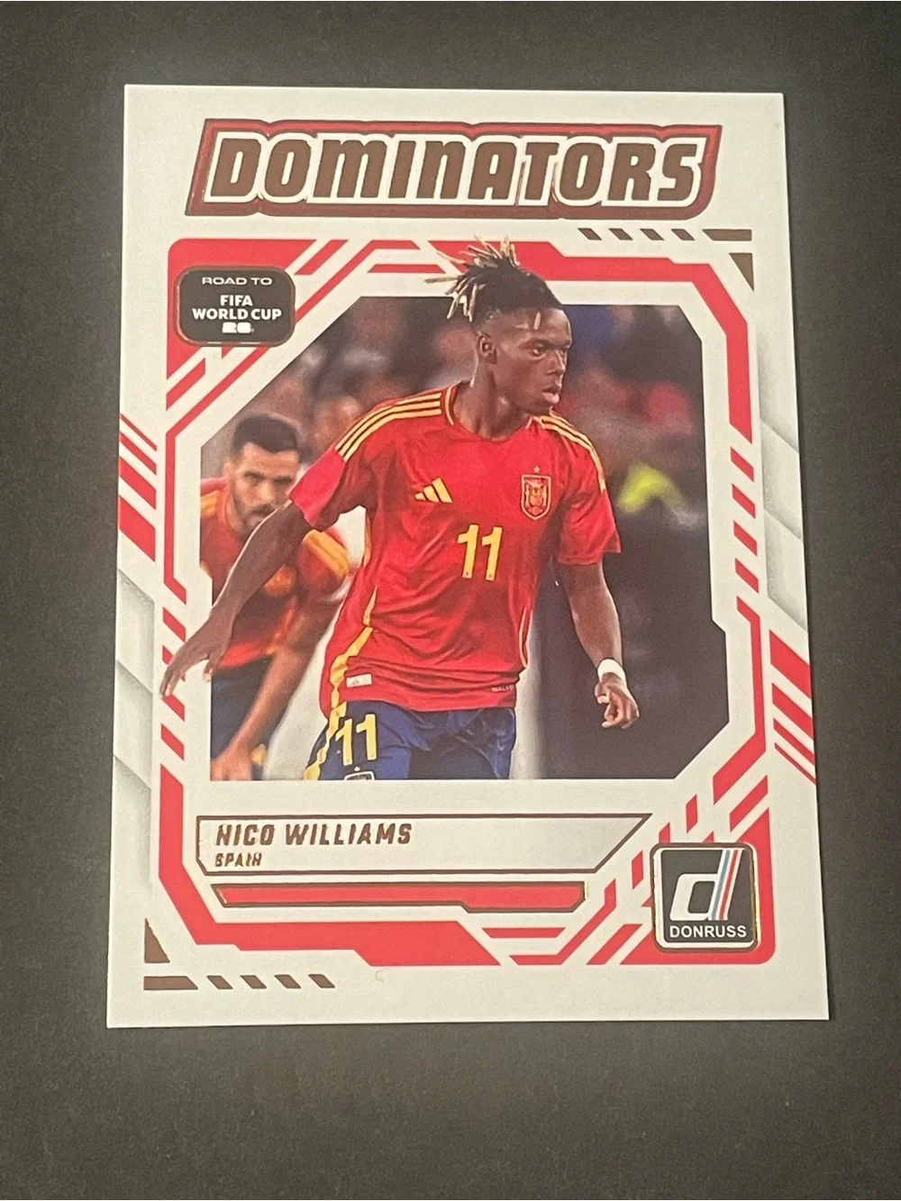 Panini Donruss Road to FIFA World Cup Dominators Nico Williams Spain #7 Card